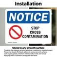thumbnail image 3 of (2 Pack) Stop Cross Contamination Sign, 3 of 7