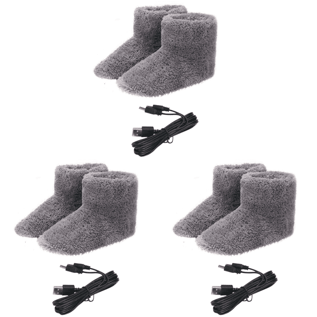 Calentador de pies USB cálido para invierno con botas de calefacción para hombres de zapatos eléctricos (39-43)
