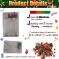 thumbnail image 3 of 6.5ft Pinecone Red Berry Christmas String Lights, 20 LED Xmas Christmas Garland with Red Berry Pine Cone Fairy String Lights  Indoor Outdoor Fireplace Mantel Holiday Christmas Party Decorations, 3 of 4