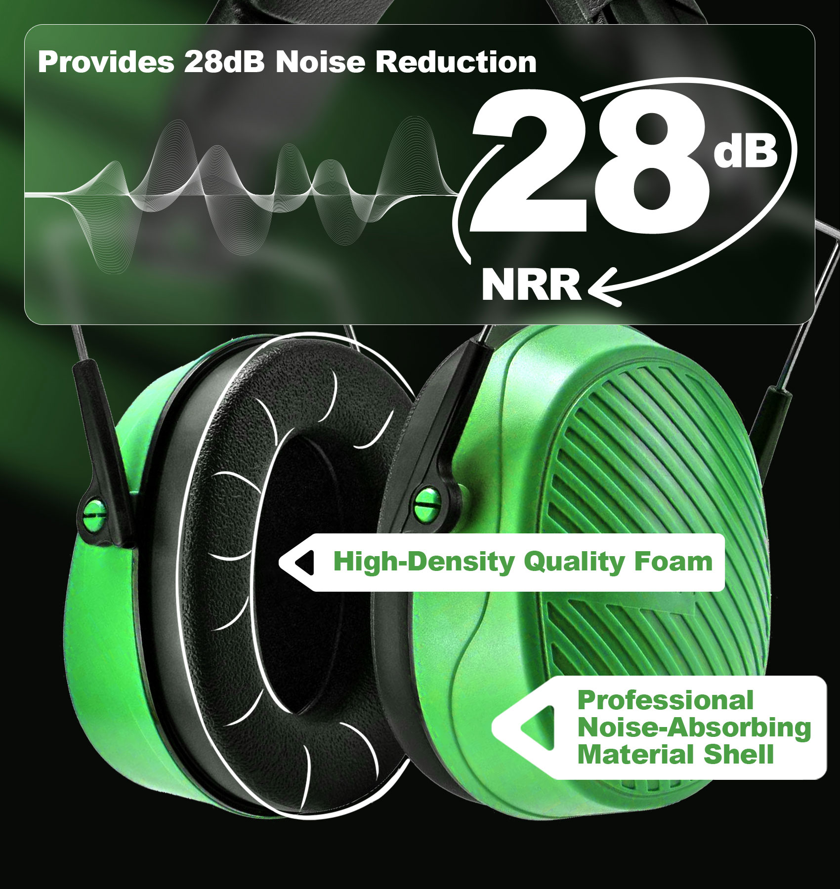 Prohear EM038 Ear Protection Safety Earmuffs, 28dB NRR photo 4