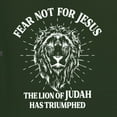 thumbnail image 5 of Wild Bobby Fear Not For Jesus The Lion Of Judah Has Triumphed Inspirational/Christian Women Graphic Tee, Forest Green, Small, 5 of 5