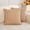 Beige, variant on Xukmct 2 Pack Linen Square Pillow Cover with Zipper, Solid Color Decorative Cushion Case for Couch Patio Sofa, 18 x 18 inch, Orange
