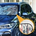 thumbnail image 3 of Coconut Tree with Mountain Car Windshield Sun Shade Foldable Car Front Window Visor Heat and UV Protection 55x27.6, 3 of 8