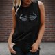 thumbnail image 2 of Camiseta sin mangas suelta con cuello redondo y lentejuelas reflectantes coloridas para mujer Pompotops lopia990539, 2 of 9