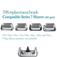 thumbnail image 5 of 70 S Replacement Head Compatible with Series 7 Electric Shavers, 2 Pack,Compatible Models 720cc, 730cc, 735s, 750cc, 760cc, 790cc, and 795cc; Silver, 5 of 6