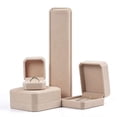 thumbnail image 3 of High-end Velvet Jewelry Box Necklace Ring Bracelet Pendant Earrings Storage Wedding Party Gift Box Jewelry Organizer Box Joyero Beige-Ring box, 3 of 6
