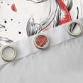thumbnail image 4 of Manfei Ink Koi Fish Black Out Curtains for Girls Women, Cherry Petal Curtains Pack of 2 (42x63 Each), Black Red White, 4 of 6