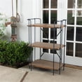 thumbnail image 2 of Afuera Living 3-Shelf Firwood Outdoor Bookcase in Brown/Blue/Black, 2 of 6