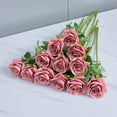 thumbnail image 5 of 12PC Black Roses Artificial Flowers Fake Roses Silk Realistic Roses Bouquet Flowers with Long Stems for Wedding Home Party Centerpieces Decorations, 5 of 5