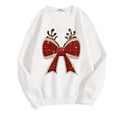 thumbnail image 2 of Amzcrzy Chandails en Molleton pour Femmes Chandail en Molleton de Noël Mode Manches Longues Col Rond T-Shirt Imprimé Blouse Ample Chandails en Molleton Sans Capuche Chandails en Molleton pour Femmes Chandails en Molleton et Chandails à Capuchon pour Femmes m, 2 of 3