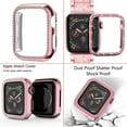 thumbnail image 5 of Antank Compatible with Apple Watch Band 42mm with Case Women, Jewelry Replacement Metal Wristband Strap with 2 Pack Bling PC Protective Cover for iWatch Series 3 2 1, 5 of 8