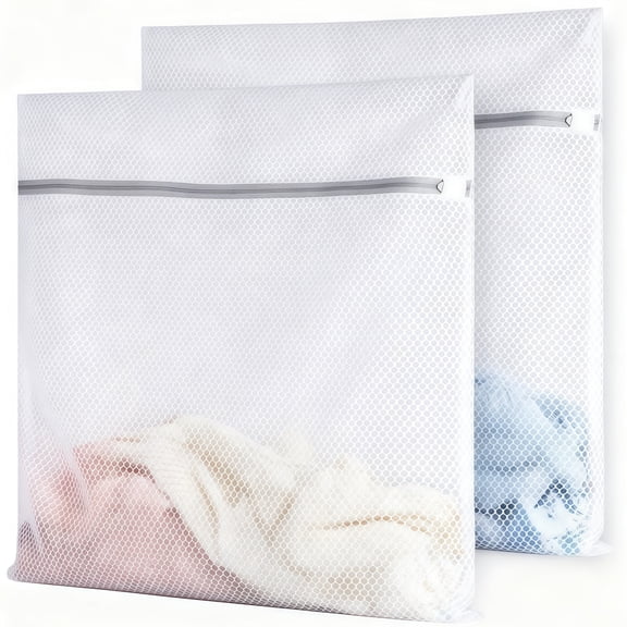 Casewin Extra Large Heavy Duty Mesh Laundry Bag,Travel Storage Organize Bag,Wash Bag for Laundry,2PCS(24*24inch)