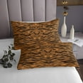 thumbnail image 3 of Erosebridal Brown Zebra Print Coverlet Set Queen, Animal Wildlife Bedding Set 3 Pieces, 3 of 5