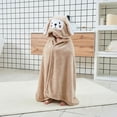 thumbnail image 2 of Tfken Child Boys Comfy Pajamas Robe Soft Sleepwear Nightwear Warm Casual Pajamas Robe Hooded Comfortable Bathrobe Homewear Classic Loungewear Outfit Size 5-10 Years Brown, 2 of 6