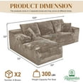 thumbnail image 4 of LLappuil 108" Sectional Sofa, Modular Sectional Couch with Right Chaise, Deep Seat Corduroy Cloud Sofa for Living Room Brown, 4 of 8