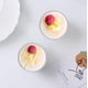 thumbnail image 5 of Moldes desechables para cupcakes con tapa, 50 unidades de flan, 8,5 x 6,5 x 6 cm, para hornear, de aluminio, para postres, flan y cupcakes, ideal como recuerdo de baby shower (blanco), 5 of 5