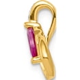 thumbnail image 2 of 14K Yellow Gold Diamond And .28 Ruby Teardrop Chain Slide Made In India pm5282-ru-005-ya, 2 of 5