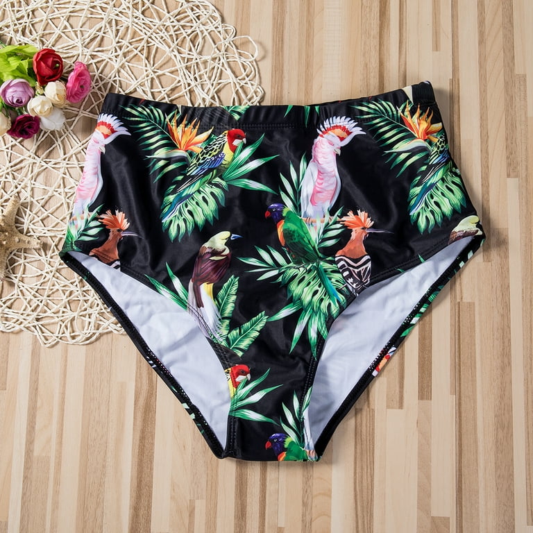 Women Swimming Trunks High Waist Swimsuit Bikini Bottoms Tankini Bottom Swim Shorts Plus Size Swimming Trunks Brazilian Shorts