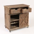 thumbnail image 2 of Rustic Wood Sliding Barn Door Wine Cabinet, 2 of 6