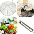 thumbnail image 4 of Stainless Steel Long Handle Round Mesh Strainer Drainer steel hook; Sifter Colander Spoon Kitchen Tool, 4 of 8