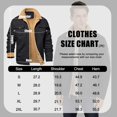 thumbnail image 6 of Men's Winter Thick Cotton Jacket Sherpa Lined Warm Trucker Casual Cargo Coat with Multi Pocket Black L, 6 of 6