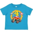 thumbnail image 3 of Inktastic Monster Truck 4th Birthday Boys or Girls Toddler T-Shirt, 3 of 5