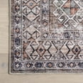 thumbnail image 5 of nuLOOM Benoite Splashguard Medallion Machine Washable Area Rug, 3' x 5', Benoite Brown, 5 of 11
