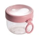 thumbnail image 1 of Tarro de avena para la noche en taza de cereal fácil de limpiar, taza de bebida, tazón de yogur, taza para pájaros rosa, 1 of 9