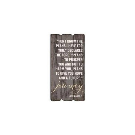 Decorative Sign Posts - Journey Jeremiah 29:11 Small 12x6 Fence Post Art Decorative Wall Plaque