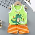 thumbnail image 6 of Caqnni Toddler Summer Pajamas Set For 3-4 Years Toddler Boy Summer Little Hero Short Sleeves Letter T Shirt Elastic Shorts Set Casual 2Pcs Outfits Set Dailywear Set, 6 of 9