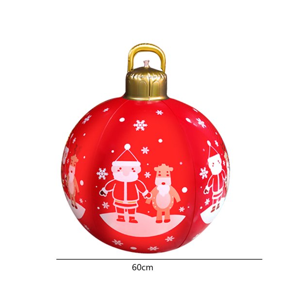 Bola inflable de Navidad 16 colores LED Adornos colgantes de árbol de Navidad (Santa rojo) Sywqhk Libre de BPA