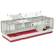Midwest Homes for Pets Deluxe Rabbit & Guinea Pig Cage, XX-Large, White & Red