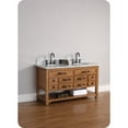 thumbnail image 4 of James Martin 500-V60D-HON-CAR Malibu 60" Honey Alder Double Vanity with Carrera White Stone Top, 4 of 9