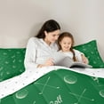 thumbnail image 4 of Manfei Golf Sport Twin Bedding Sets 7-Piece,Modern Ball Game Bedding Comforter Set,Green White Sheet Sets For Children,Microfiber Bedroom Decor Reversible, 4 of 8