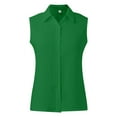 thumbnail image 5 of WILLBEST Ladies Tops and Blouses Long Sleeve Lime Green Women's Sleeveless Button Down Shirts Blouses Solid Casual Loose V Neck Tank Tops for Work, 5 of 5