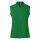 thumbnail image 5 of Blusa sin mangas con botones de gasa para mujer: cuello en V holgado, color liso, para el trabajo/casual, tallas S-XXL, 5 of 6