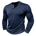 thumbnail image 4 of ZZHZGZ Mens 4Th of July Shirt Men T Shirts Pack Men Slub Open Tube Shirt Long Sleeve Collar T Shirt Top S, 4 of 8