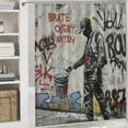thumbnail image 6 of Orinice Graffiti Art Bathroom Decor Set Colorful Graphic Polyester Fabric Fashion Shower Curtain with Hooks 100% Polyester Chic Modern Bathroom Decor 60x72, 6 of 7