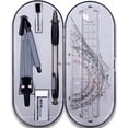 thumbnail image 2 of Regla de brújula de dibujo para estudiantes, papelería escolar, examen, herramientas de aprendizaje de matemáticas, regalos 8 Piezas Monstrate WJU0702-00B, 2 of 2
