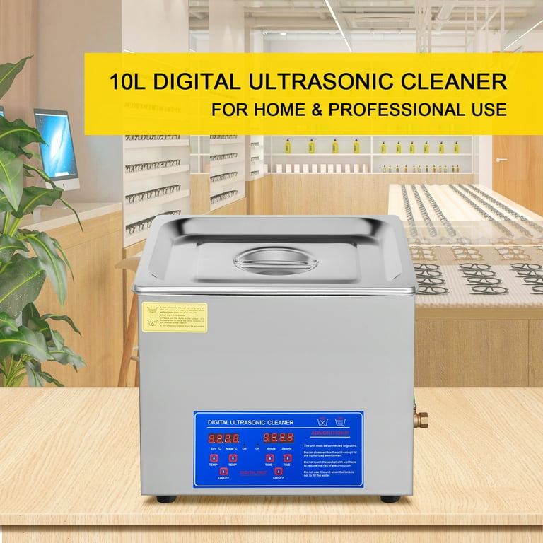 2L/10L Ultrasonic Cleaning Machine Digital Timer Stainless Steel