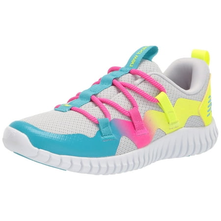 New Balance Girls Playgruv V1 Running Shoe, Summer Fog/Pink Glo, 5