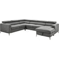 thumbnail image 4 of Roomfitters 122" Oversized Sectional Sofa Couch with Chaise Storage, Contemporary U-Shaped 7-Seater Sofa with Adjustable Headrests, Stylish Living Room Furniture, Gray, 4 of 5