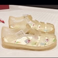 thumbnail image 4 of CYRBOKO Little Girls Jelly Sandals 2025, Closed Toe Beach Soft Soled Beach Flat Shoes Gold Size 10(Little Kids), 4 of 4