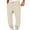 #01 Beige 【Mix & Match: Stock Up on Your Favorite Colors】, variant on Men's Solid Color Drawstring Elastic Waist Double-Layer Double Pocket Pants, Comfortable Polyester Blend Fabric For Casual Everyday Wear, Relaxed Fit For Versatile | TruBelle,Gray 2XL