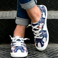 thumbnail image 6 of NOKIO Canvas Tennis Shoes for Women Low Top Casual Christmas Print Sneakers for Women Lace Up Fashion Comfortable Walking Shoes Fashion Soft Sole Non Slip Casual Shoes, 6 of 7