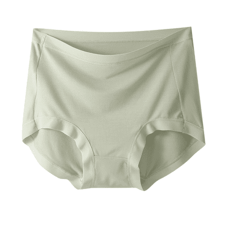 Fulorrnie Underwear for Women Plus Size Briefs High Waisted Seamless Panty Cute Comfort Waist Waistband Flat Seams Panties Light Green XXL