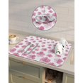 thumbnail image 4 of Spring Floral Dish Drying Mat for Kitchen Counter,Super Absorbent Quick Dry Coffee Bar Mat Pad Thin Diatomaceous Sink Mat Non Slip Dish Drainer Mat 16x18 Pastoral Pink Ombre Flowers Botanical Filling, 4 of 6