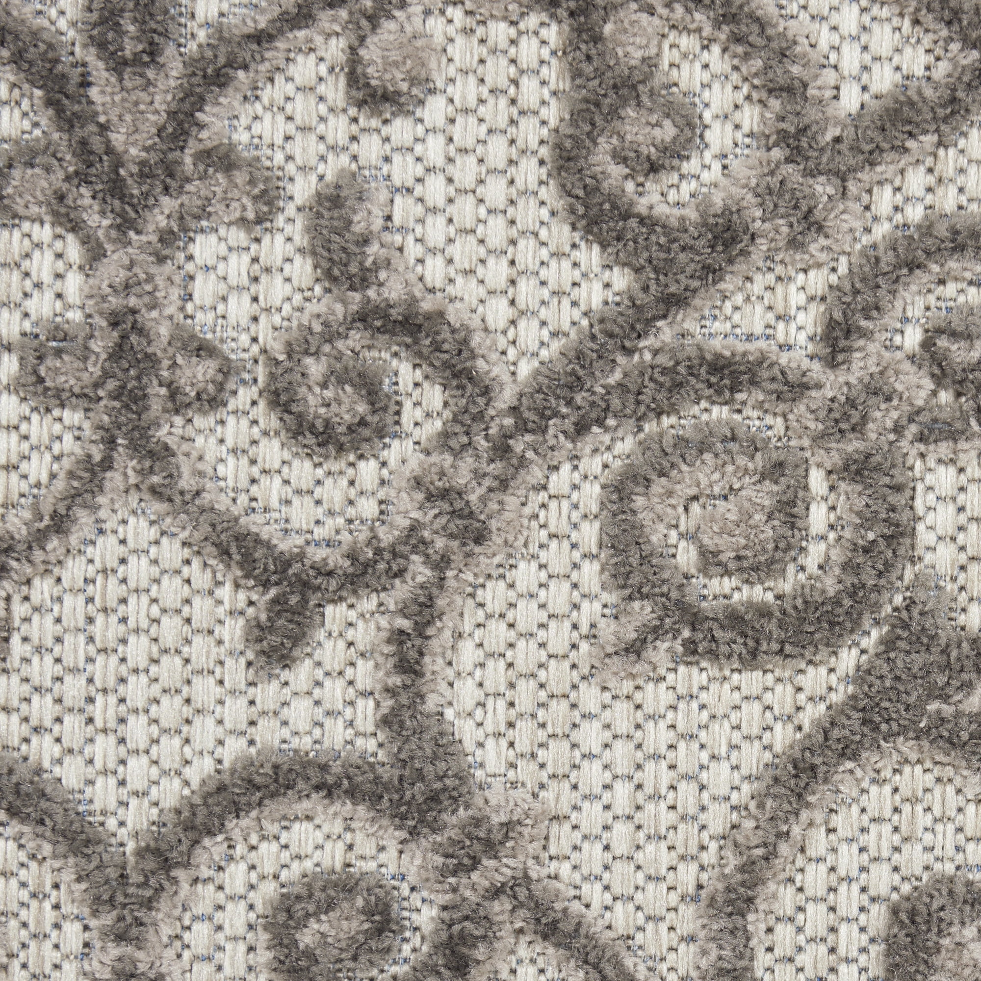 Nourison Aloha Indoor/Outdoor Grey/Charcoal 3'6" x 5'6" Area Rug, (4x6)