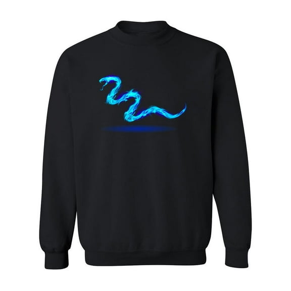 Snake On Blue Fire Sweatshirt Men -Image by Shutterstock, Male 4X-Large
