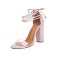 thumbnail image 2 of Zapatos de mujer Vendaje Tacones altos Sandalias de tacón grueso de moda transparente para mujer Wmkox8yii shjk3601, 2 of 5